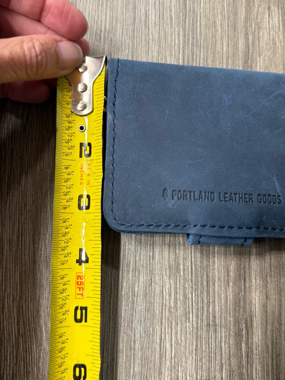 Portland Leather Goods Mini Bifold Wallet Deep Water Blue PLG Womens - Picture 5 of 5